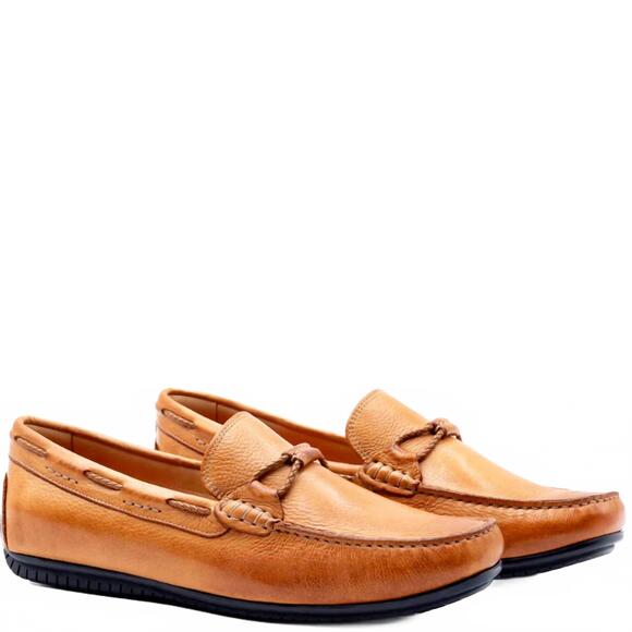 NEW MARTIN DINGMAN men's bermuda braid loafers in cappuccino